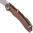 Viper Oniro Brown Burlap Micarta, Stonewashed MagnaCut by Denis Simonutti (V6012IM)