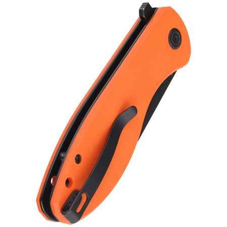 Nóż składany Kubey Knife Master Chief Orange G10, Blackwashed AUS-10 by Keanu Alfaro (KU358E)