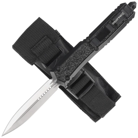 Dulotec OTF Automatic Knife Black Aluminum, Satin 3Cr13MoV (K188A-BK)