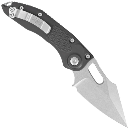 Microtech Stitch-A S/E Automatic Knife Black Aluminum, Stonewashed by Borka Blades and Tony Marfione (169-10)