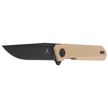 Bestechman Knife Mini Dundee Khaki G10, Black DLC D2 by Ostap Hel (BMK03I)