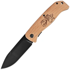 Nóż składany Martinez Albainox Country Hound And Rabbit Wood, Black 3Cr13Mov (25147GR632)
