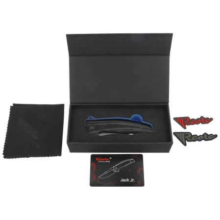 Nóż składany Reate Jack Jr. Black Aluminium, Satin S30V (Jack Jr. BKAL SAT BKAL)