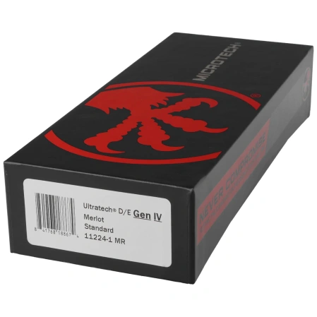 Microtech Ultratech Gen IV D/E OTF Knife Merlot Aluminum, Black M390MK by Tony Marfione (11224-1MR)