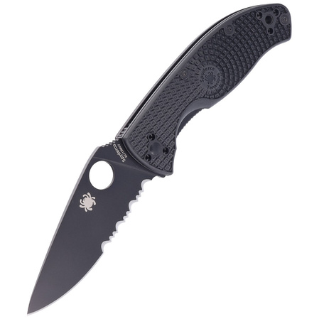 Spyderco Tenacious Knife Black Lightweight FRN, Black Spyder 8Cr13MoV by Eric Glesser (C122PSBBK)
