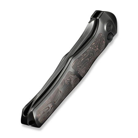 Nóż składany WeKnife 702XI LE No 006/150 Gray Integral Titanium/Copper Foil Carbon Fiber, Polished Gray M390 (WE07B-3)