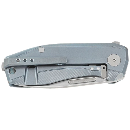 LionSteel Nano Knife Blue Titanium, Satin MagnaCut (NA01 BL)