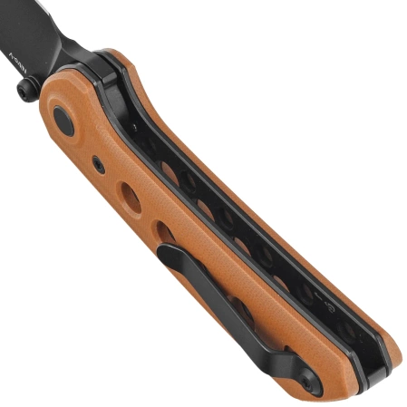 Nóż składany Reate PL-XT Tan G10, Black PVD Nitro-V