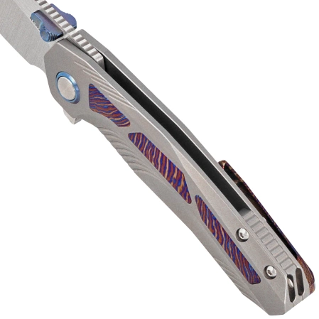 Remette Kestrel Knife Gray Titanium/Timascus, Satin CPM S35VN (RTPO-D)