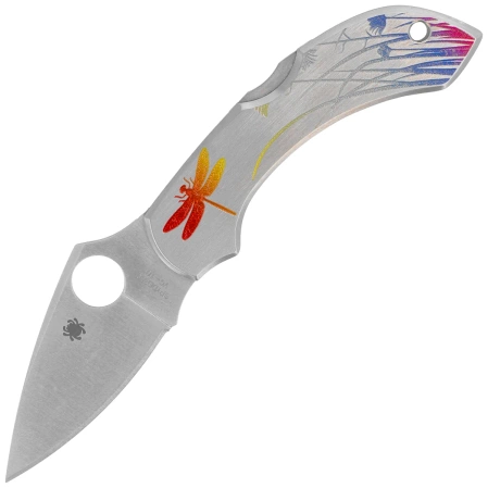 Nóż składany Spyderco Dragonfly Tattoo Stainless, Satin Plain VG-10 by Sal Glesser (C28PT)