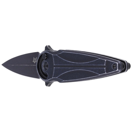 Nóż składany FOX Saturn Black Aluminium, Black Stone Washed N690Co by Denis Simonutti (FX-551 ALB)