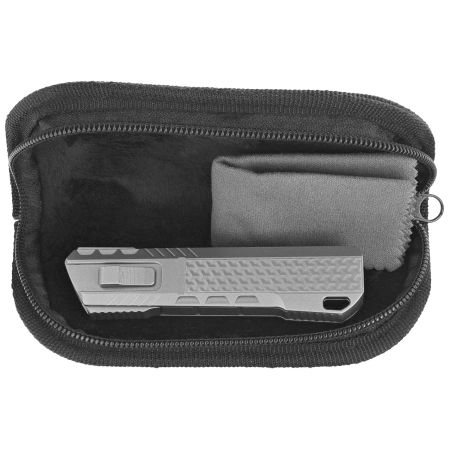 Remette RT-Sharp Leopard Knife Titanium, Manual Fine Grinding Pearlescent/Manual Wire Drawing M390 (ZL301E)