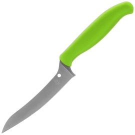 Spyderco Z-Cut Pointed Tip Kitchen Knife Green Polypropylene, Satin CTS BD1N (K14PGN)