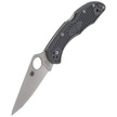 Spyderco Delica 4 FRN Gray Flat Ground PlainEdge Knife (C11FPGY)