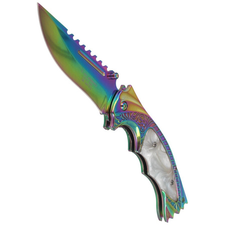 Herbertz CJH Knife Rainbow Titanium/Pearl, Rainbow Titanium 3Cr13MoV (ART000136)