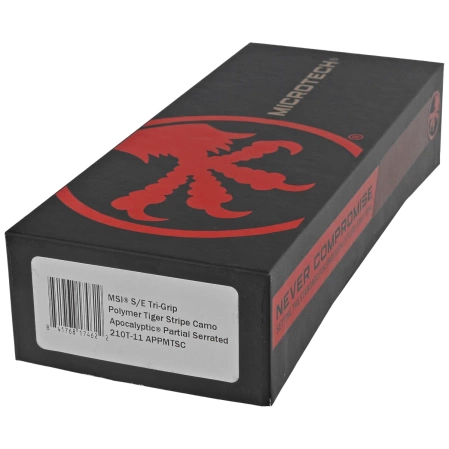 Microtech MSI S/E Knife Tiger Stripe Camo Tri-Grip Polymer, Apocalyptic P/S M390MK by Tony Marfione (210T-11APPMTRC)