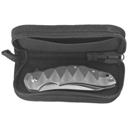 Fox Flipper Knife Gray Titanium, Satin N690Co by Jens Ansø (FX-302)