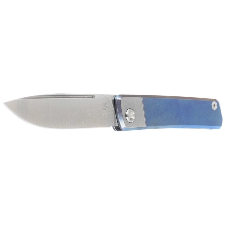 Medford Gentleman Jack Drop Point, Blue / Silver Titanium, Std HW/Clip, Tumbled S45VN (MK2114TD-37A2-TSCS-Q4)