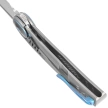 Reate GTR Knife Bead Blasted Titanium/Zirconium Inlay, HW Ti-Blue Clip, Hand Satin M390