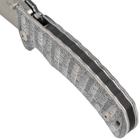 Fox Pro Hunter Black Yute Micarta, Stonewashed N690Co Knife (FX-130 MBSW)