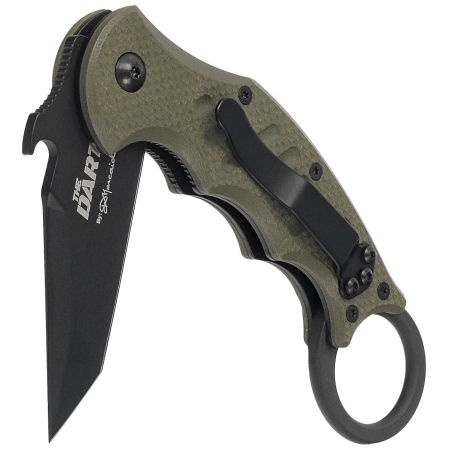 Fox The Dart Karambit Knife OD Green G10, Black Idroglider N690 by Doug Marcaida (FX-597 OD)