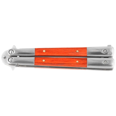 Nóż motylkowy Third Decor Habitat Balisong Palisander Wood/Stainless Steel, Satin 420 (K2095)