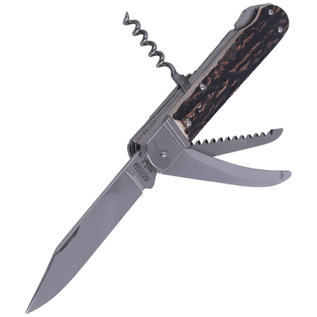 Mikov Fixir Hunting Folding Knife, Imit. Dear Stag (232-XH-4V KP)