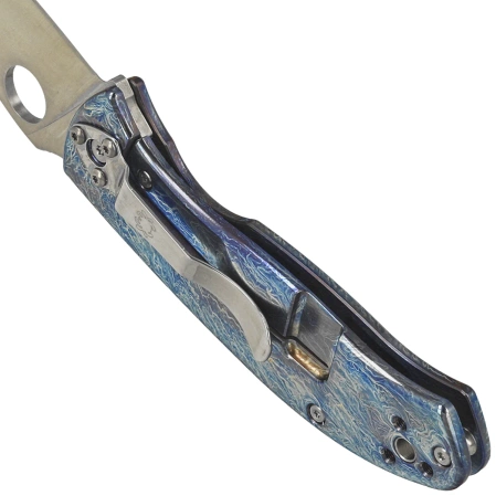 Nóż składany Spyderco Tenacious R.I.L. Disarray Titanium, Satin D2 by Eric Glesser (C122TIBLD2P)