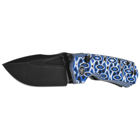 Nóż składany Remette RT-Rhino Blue/White G10, Black Stonewashed D2 (RNGD262)