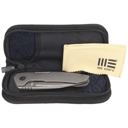 Nóż składany WE Knife Trogon Gray Titanium, Silver Bead Blasted CPM 20CV by Brian Brown (WE22002-1)