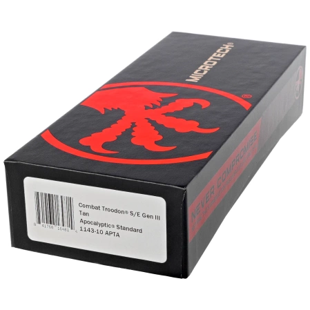 Microtech Combat Troodon Gen III S/E OTF Knife Tan Aluminum, Apocalyptic M390MK by Tony Marfione (1143-10APTA)