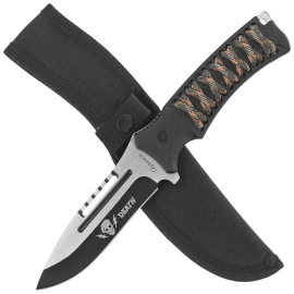 Martinez Albainox 32796 Knife ABS Black/Camo Stringing, Brushed/Black 3Cr13Mov