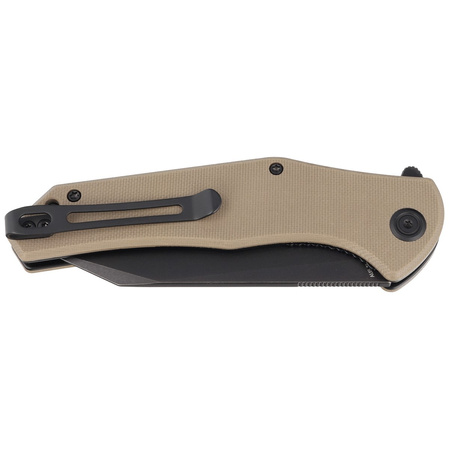 Kubey Flash KU158J Knife Tan G10, Blackwashed AUS-10