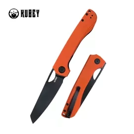 Nóż składany Kubey Elang Orange G10, Blackwashed AUS-10 by Sebastian Irawan (KU365B)