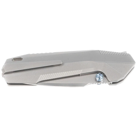 Remette RT-WK1-A Disassemble Knife Gray Titanium, Hand Grinding Pearlescent M390