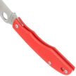 Spyderco Grasshopper Knife Red G10, Satin 12C27 (C138GRDP)