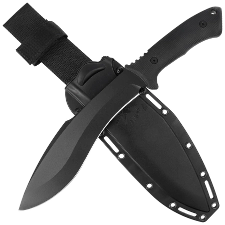 Spartan Blades Harsey Kukri Knife Black Polymer, Black 1095 Cro-Van by William W. Harsey (SBSL007BK)