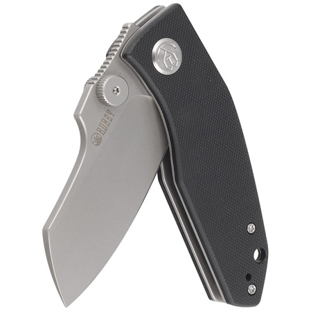 Kubey Knife Monsterdog Black G10, Bead Blasted 14C28N by Dmitry Osarenko (KU337A)