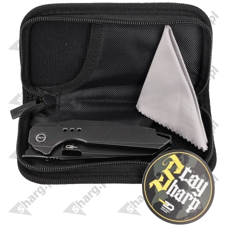 Bestech Nyxie Black Titanium, Black Stonewashed CPM S35VN by Todd Knife and Tool Knife (BT2209B)