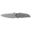 Bestech Prydwen Knife Dark Grey Titanium/Blue Marbled Carbon Fiber, Bead Blasted/Satin MagnaCut by Kombou (BT2409C)