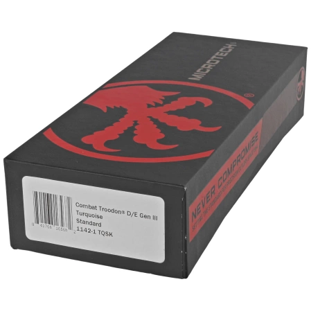 Nóż automatyczny OTF Microtech Combat Troodon D/E Gen III Black Aluminium, Turquoise M390MK by Tony Marfione (1142-1TQSK)