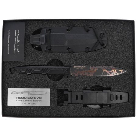 Nóż Extrema Ratio Requiem Evo Dark LE No 180/250 Black G10, Burnishing MagnaCut (04.1000.0475/MGC/BLK-BLK)