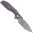 Remette TwoFace Knife Blue Stonewashed Titanium, Fine Grinding Pearlescent M390 (DSTF-B)