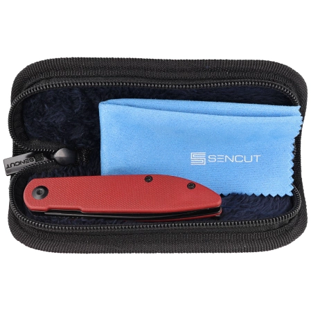 Sencut Bocll II Burgundy G10, Black Stonewashed D2 by Brad Zinker knife (S22019-3)