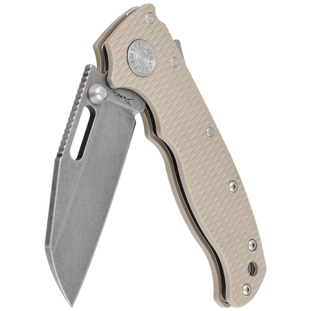 Demko AD20.5 Shark Foot Knife Coyote Tan G10, Stonewashed CPM 3V by Andrew Demko (205-3V-SFCT)