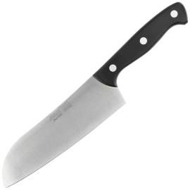MAM Professional Santoku Kitchen Knife Black Polymer, Polished X50CrMoV15 (701)