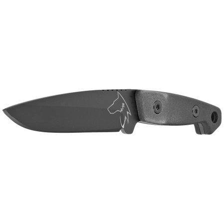Turq Gear Wolf Drop Point Black G10 Full Cubic, HW Black, Cerakote Graphite Black Sleipner