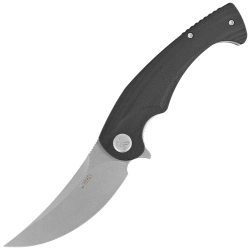Kubey Knife Scimitar Black G10, Bead Blasted 14C28N (KU173K)