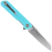 Bestechman Dundee Sheepfoot Knife Light Blue G10, Stonewashed/Satin D2 by Ostap Hel (BMK09B)