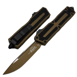 Microtech Scarab II Gen III S/E OTF Knife Cerakote Burnt Bronze Aluminum, Cerakote Burnt Bronze M390MK by Tony Marfione (1278-1UB-C19Z4)